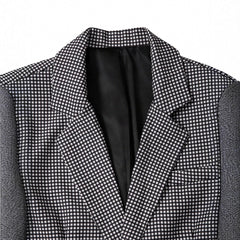 Mens Plaid Slim-Fit Business-Casual Suit Set