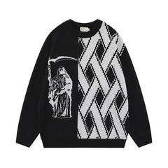 Vintage Anime Couple Sweater Oversize Knit