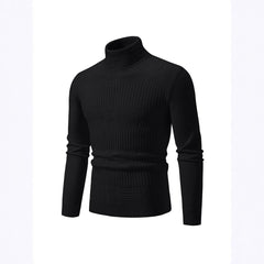 Fashionable Jacquard Pullover In Solid Color For Warmth