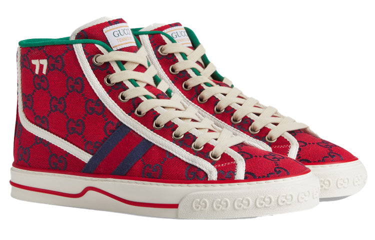 Gucci Tennis 1977 High Top Sneakers 'Red' 661389-2UZL0-6497 #.