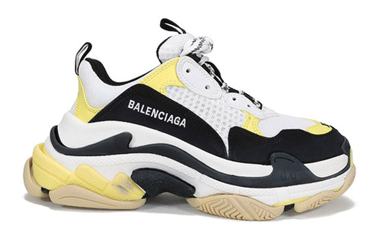 (WMNS) Balenciaga Triple S 'Black Yellow' 524039W09OM1023 #