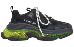 (WMNS) Balenciaga Triple S 'Black Yellow Fluo' 544351W09ON1047 #