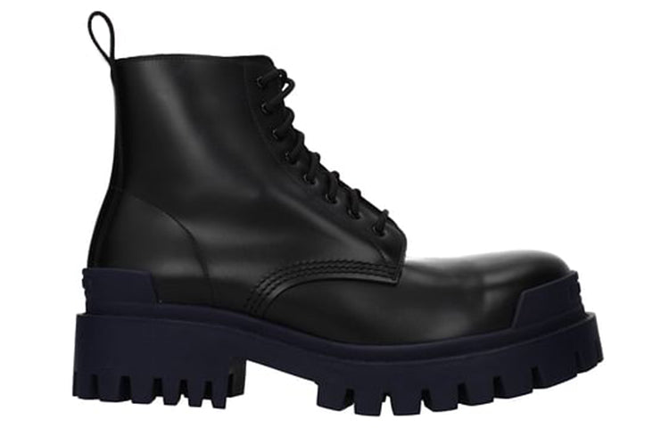 Balenciaga Calfskin Martin Boots Blue/Black 589338WA9671040 #