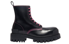 (WMNS) Balenciaga Strike Lace-Up Boot 'Black Pink' 590974WA9641085 #