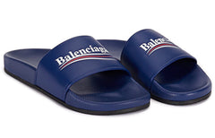 Balenciaga Pool Sandal Political Sandals Blue 530562WAM004045 #