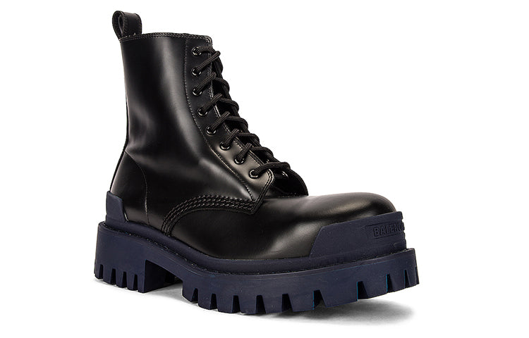 (WMNS) Balenciaga Strike Martin Boots Black/Blue 590974WA9671040 #