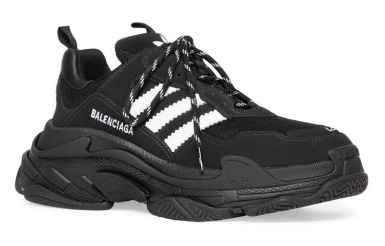 Adidas x Balenciaga Triple S Sneaker 'Black White' 712821W2ZB21090 #