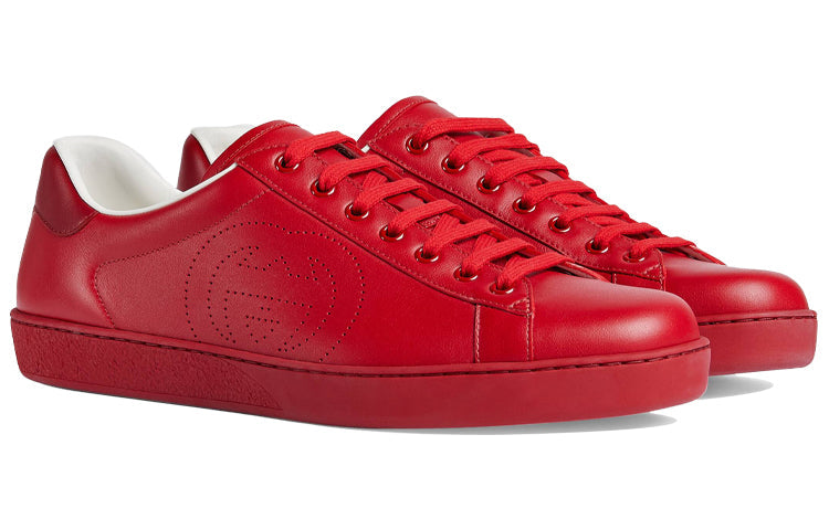 Gucci Ace 'Interlocking G - Hibiscus Red' 599147-AYO70-6463 #