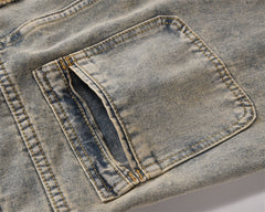 Distressed Straight-leg Denim Trousers For Men