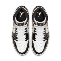 Air Jordan 1 Mid Patent 'Black Gold' 852542-007 #