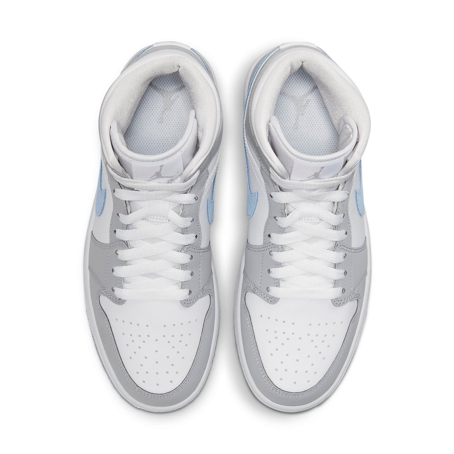 (WMNS) Air Jordan 1 Mid 'Wolf Grey Aluminum' BQ6472-105 #