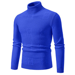 Fashionable Jacquard Pullover In Solid Color For Warmth