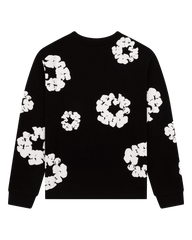 Long Sleeve Cotton Wreath Tee Black , Green, Grey , Navy , Red