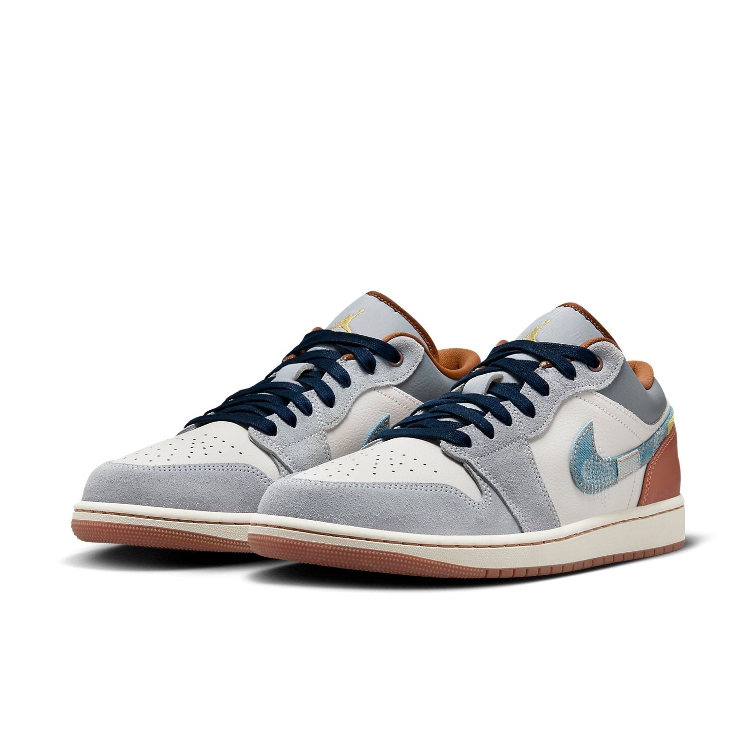 Air Jordan 1 Low SE 'Phantom Repaired Denim Swoosh' FZ5042-041 #