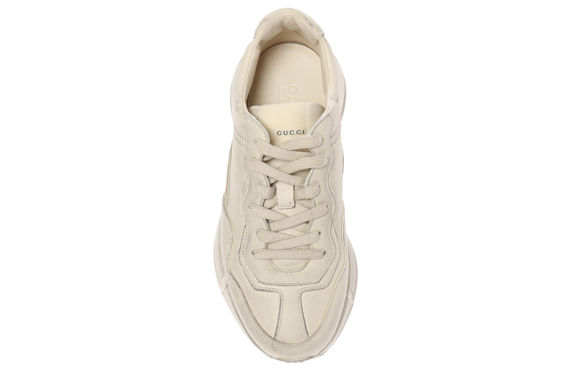 Gucci Rhython Leather Sneaker 'Ivory' 498916-A9L00-9522 #.