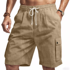 Amekaji Workwear Bamboo Linen Beach Casual Shorts