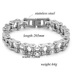 Bike Bicycle Chain pulsera hombre acero inoxidable