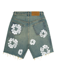 Dirty Wash Wreath Short Light Wash