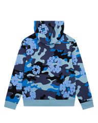 Blue Camo Cotton Wreath Zip Hoodie