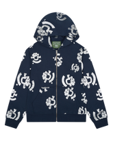 Bstroy Tears Zip Hoodie Blue