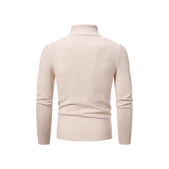 Fashionable Jacquard Pullover In Solid Color For Warmth