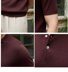 Lapel Polo Shirt Casual Short-sleeved Knitted T-shirt