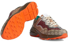 Gucci Rhyton Leather Sneaker " Beige Brick Red '.