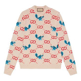 Gucci x Freya Hartas GG Animal Wool Sweater 'Ivory' 661836-XKBXX-9275 #.