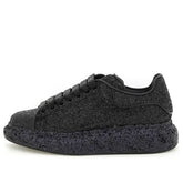 (WMNS) Alexander McQueen Larry Oversize Glittered Sneakers 'Black' 708072W4JF81000 #