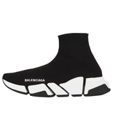 (WMNS) Balenciaga Speed 2 Trainer Knit 'Black White' 617196W17021015 #