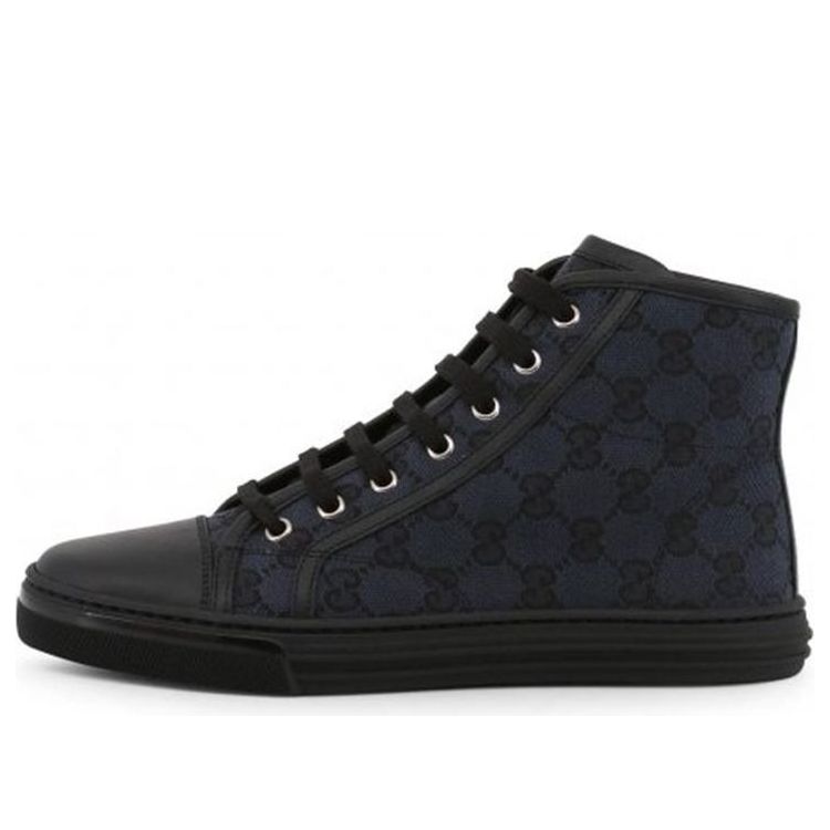 (WMNS) Gucci Monogram Canvas High Top 'Black' 426186-KQWM0-1948 #.