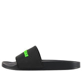 Balenciaga Rubber Slides 'Black Fluo Green' 565826W1S811030 #
