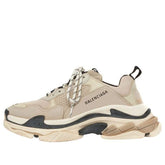 (WMNS) Balenciaga Triple S Daddy Shoes Beige/Black 524039W09OM9787 #