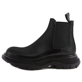 (WMNS) Alexander McQueen Leather Chelsea boots 'Black' 641837WHZ841000 #