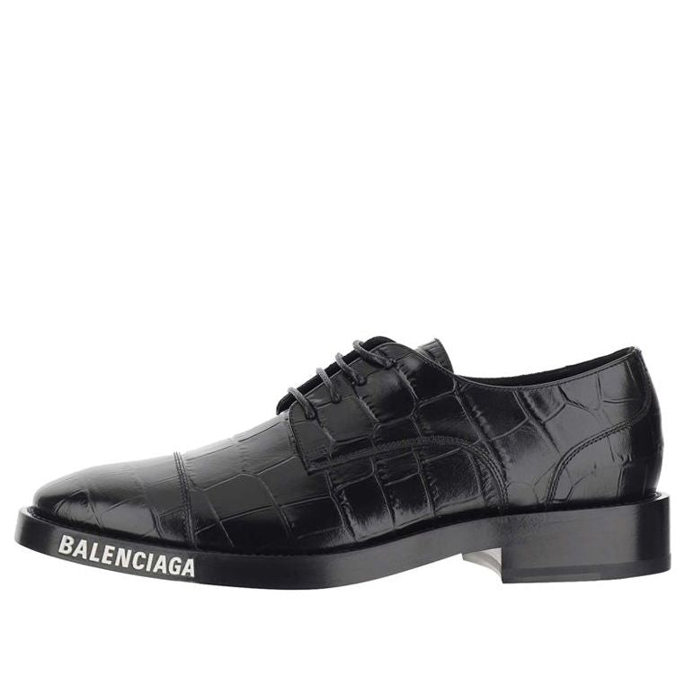 Balenciaga Herre Derby Flat Shoes 'Black' 590716WBBV41090 #