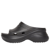 (WMNS) Balenciaga x Crocs Pool Slide Sandals 'Black' 677389W1S8E1000 #