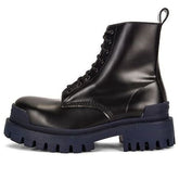 (WMNS) Balenciaga Strike Martin Boots Black/Blue 590974WA9671040 #