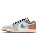 Air Jordan 1 Low SE 'Phantom Repaired Denim Swoosh' FZ5042-041 #