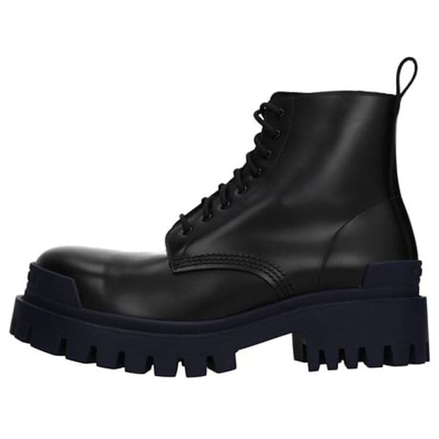 Balenciaga Calfskin Martin Boots Blue/Black 589338WA9671040 #