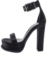 (WMNS) Alexander McQueen Leather High Heels 'Black' 734995WIC711081 #