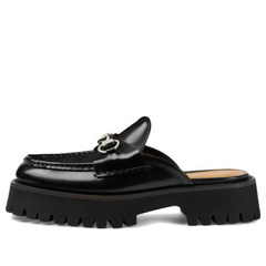 (WMNS) Gucci Mule with Horsebit 'Black Leather' 764207-DS800-1000#