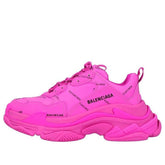 (WMNS) Balenciaga Triple S Sneaker 'All Over Logo - Fuchsia' 524039W2FA15210 #