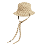 Gucci REVERSIBLE GG monogram Bucket Hat In CANVAS and NYLON Cap Head Size L