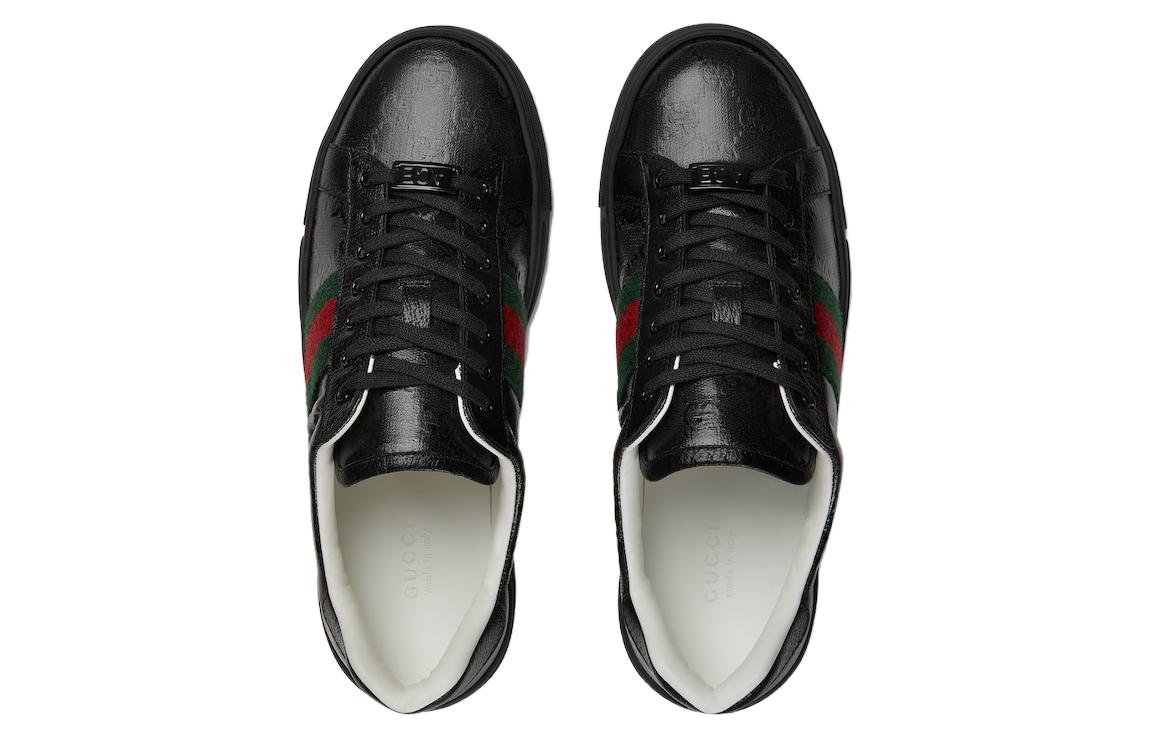 (WMNS) Gucci Ace sneaker with Web 'Black GG Crystal canvas' 760774-FACRF-1163 #.