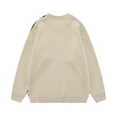 Vintage Anime Couple Sweater Oversize Knit