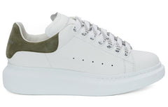 (WMNS) Alexander McQueen Oversized Sneaker 'White Khaki Green Suede' 553770WHGP79443 #
