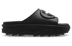 Gucci Interlocking G slide sandal 'Black Rubber' 692380-JF000-1000 #