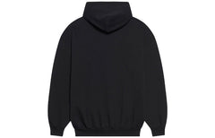 (WMNS) Balenciaga Bb Pixel Fleece Drawstring hooded Long Sleeves Hoodie Black 578135TKVI81070 #