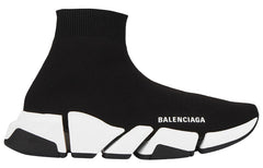 (WMNS) Balenciaga Speed 2 Trainer Knit 'Black White' 617196W17021015 #