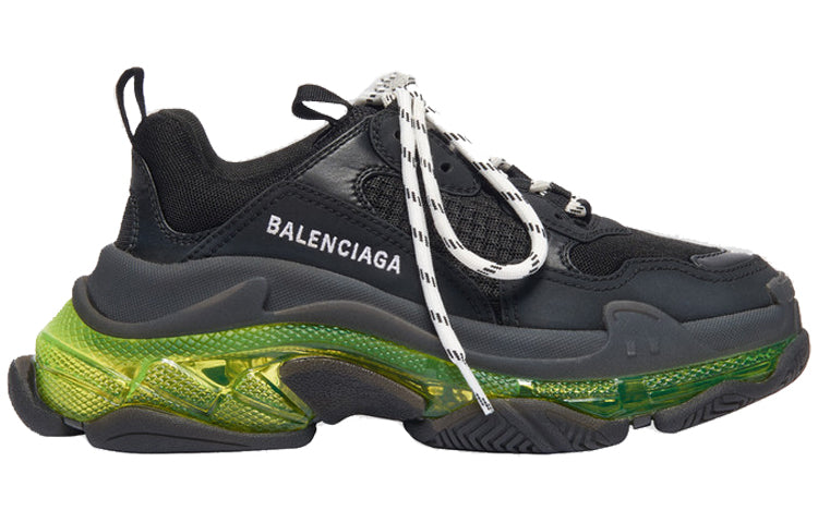 (WMNS) Balenciaga Triple S 'Black Yellow Fluo' 544351W09ON1047 #